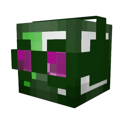 Heaovy Minecraft avatar head, 3D render