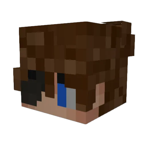 HearMeCalling Minecraft avatar head, 3D render