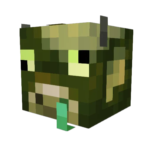 Hearl Minecraft avatar head, 3D render