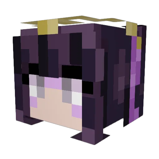 HeartBangs Minecraft avatar head, 3D render