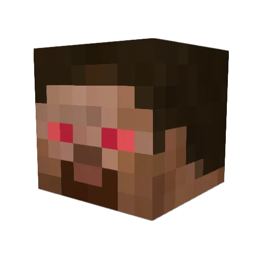 HeartCannon Minecraft avatar head, 3D render