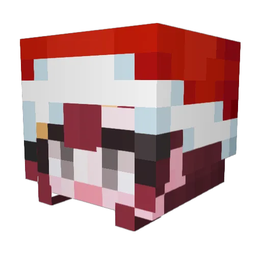 HeartForYu Minecraft avatar head, 3D render