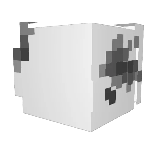 HeartFrYu Minecraft avatar head, 3D render