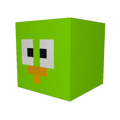 HeartMax Minecraft avatar head, 3D render