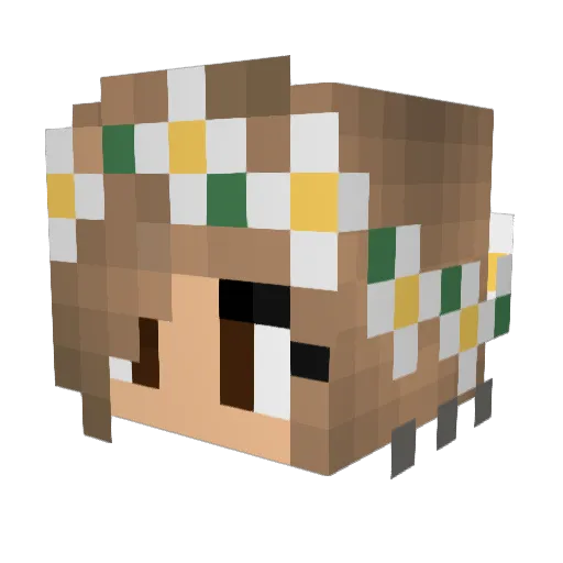 HeartMiner35 Minecraft avatar head, 3D render