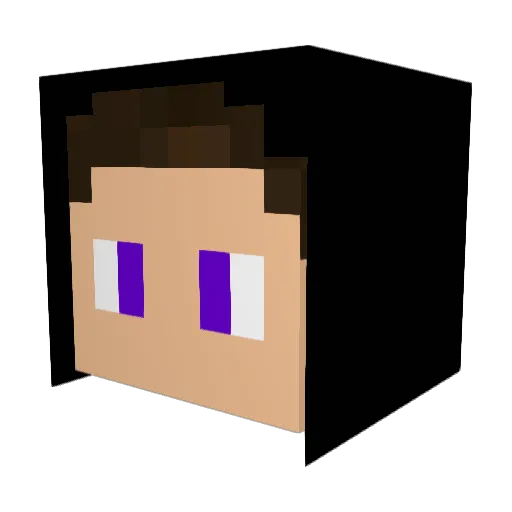 HeartNoLove Minecraft avatar head, 3D render