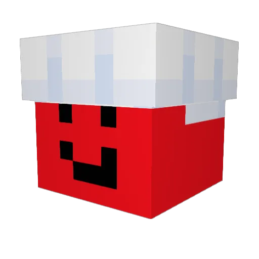 HeartPetal Minecraft avatar head, 3D render
