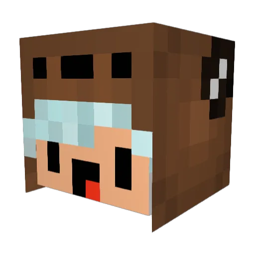 HeartSniper Minecraft avatar head, 3D render