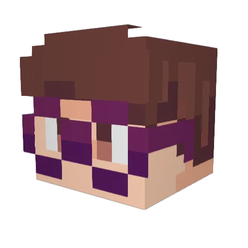 HeartZYTt Minecraft avatar head, 3D render