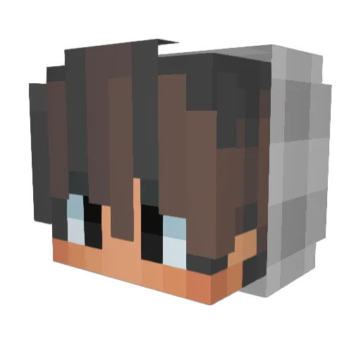 Heartable Minecraft avatar head, 3D render