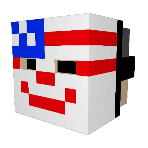 Heartbreaker17 Minecraft avatar head, 3D render