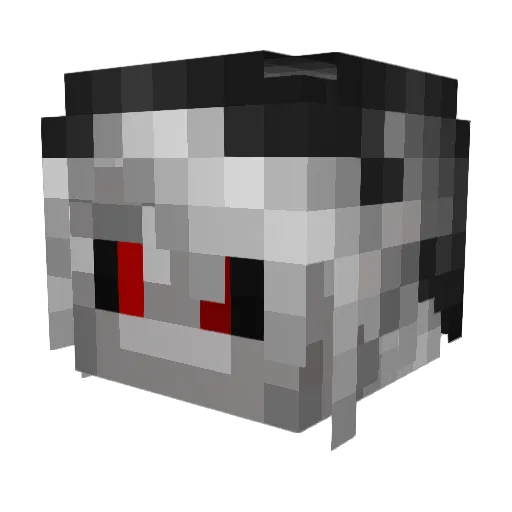 Heartbreakkid666 Minecraft avatar head, 3D render