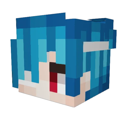 HeartbrokenYuki Minecraft avatar head, 3D render