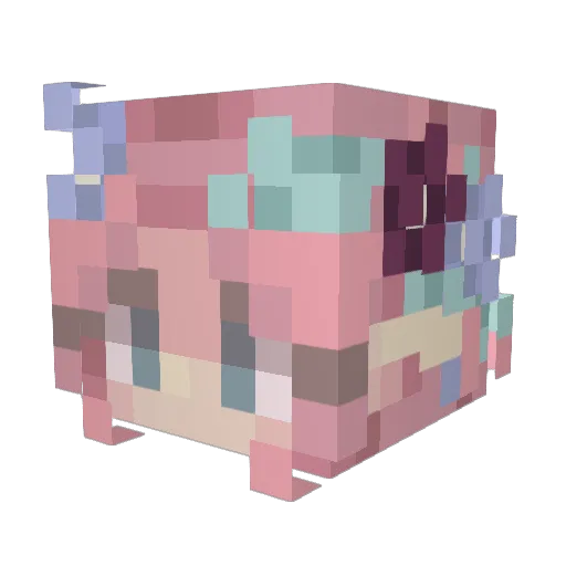 Heartful_lights Minecraft avatar head, 3D render