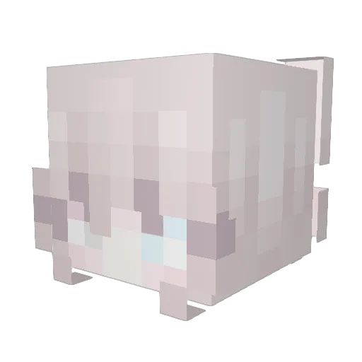 Heartishly Minecraft avatar head, 3D render