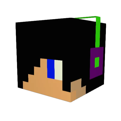 HeartlessTyB Minecraft avatar head, 3D render