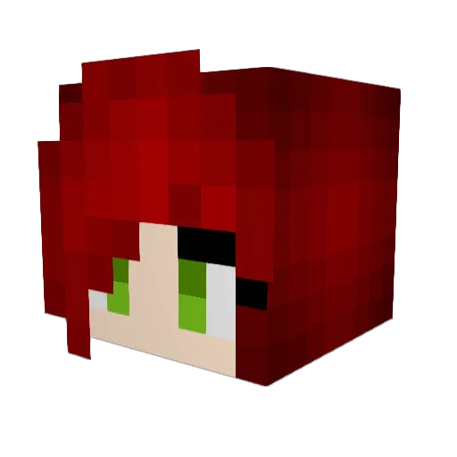 HeartlessUnicorn Minecraft avatar head, 3D render