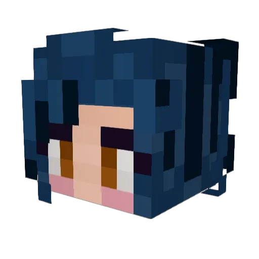 Heartmadison Minecraft avatar head, 3D render