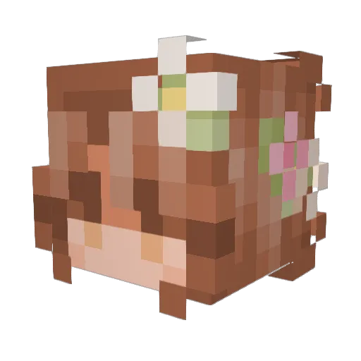 Hearto_ Minecraft avatar head, 3D render