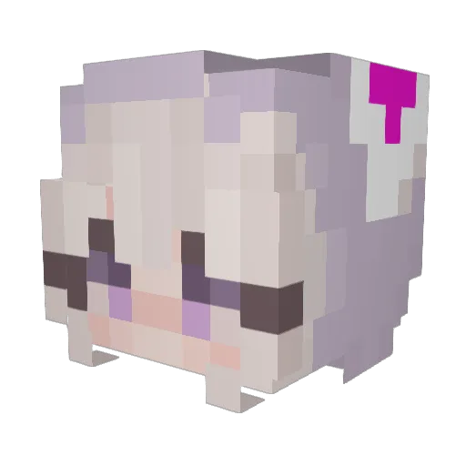 HeartooTV Minecraft avatar head, 3D render