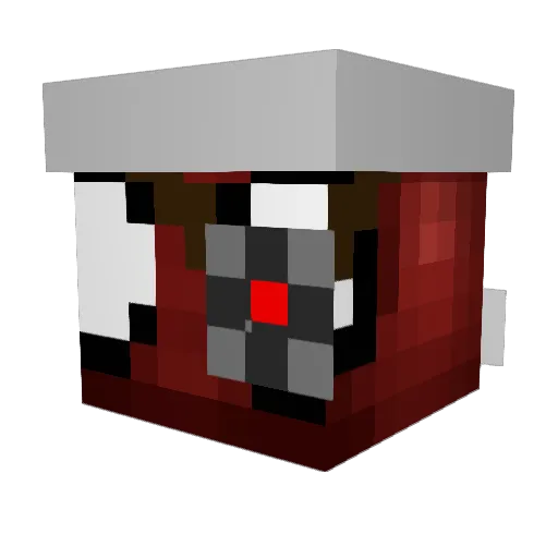 HeartsFight Minecraft avatar head, 3D render