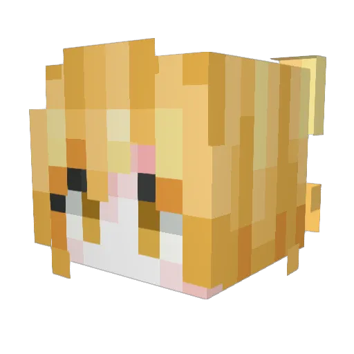 HeartunderB1ade Minecraft avatar head, 3D render