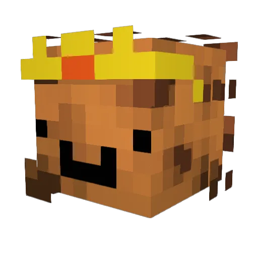 HeartyChicken Minecraft avatar head, 3D render