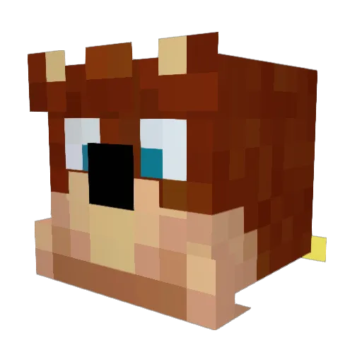 HeartyMuffin Minecraft avatar head, 3D render
