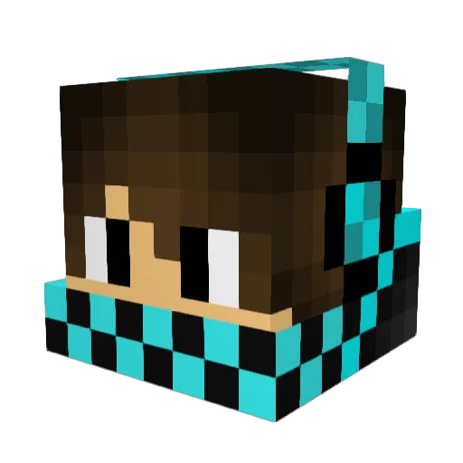 HeartzOfBenji Minecraft avatar head, 3D render