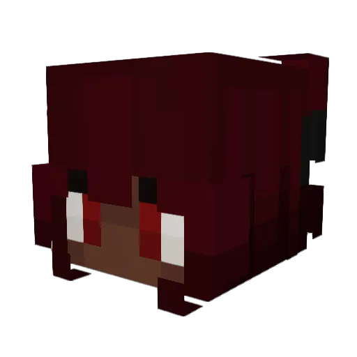 Heartzford Minecraft avatar head, 3D render