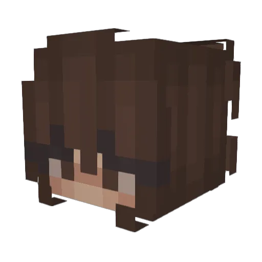 Heartztolexi Minecraft avatar head, 3D render
