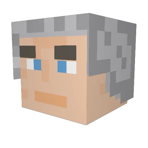 HeatAndFrost Minecraft avatar head, 3D render