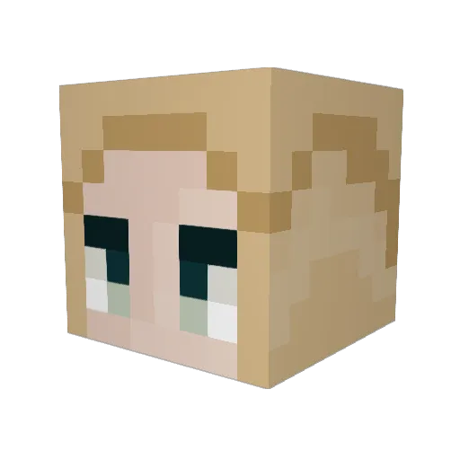 HeatFest Minecraft avatar head, 3D render