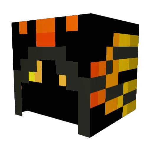 HeatRower_ Minecraft avatar head, 3D render
