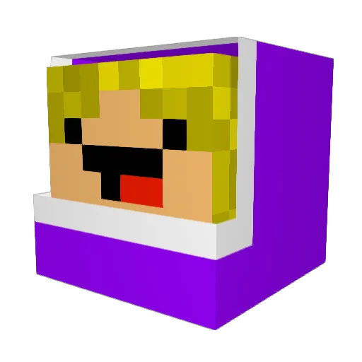 Heatflare Minecraft avatar head, 3D render