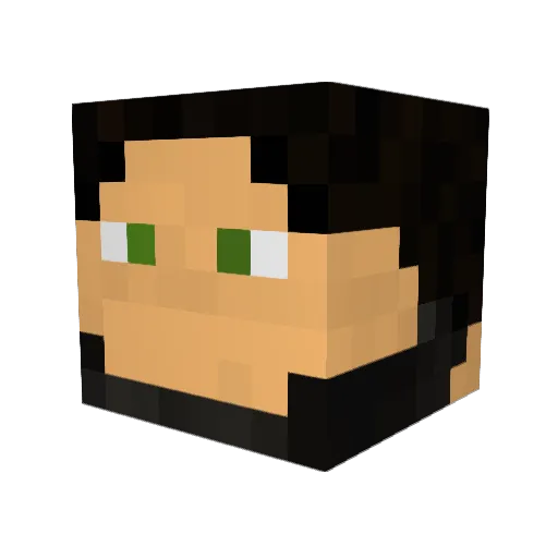 Heatgamer Minecraft avatar head, 3D render