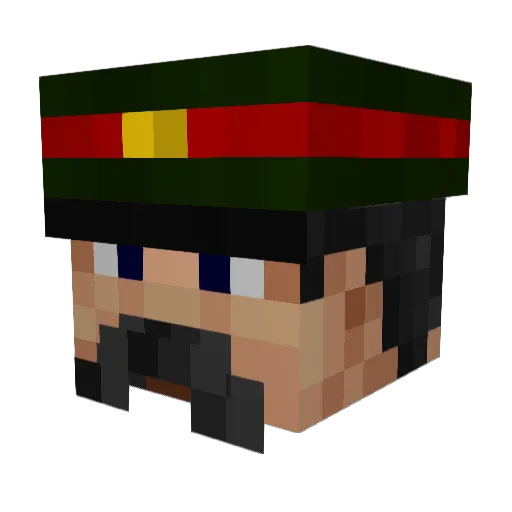 Heathenism Minecraft avatar head, 3D render