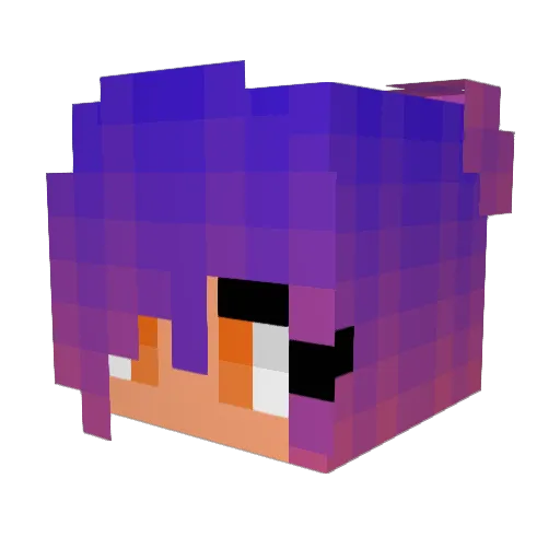 Heather144 Minecraft avatar head, 3D render