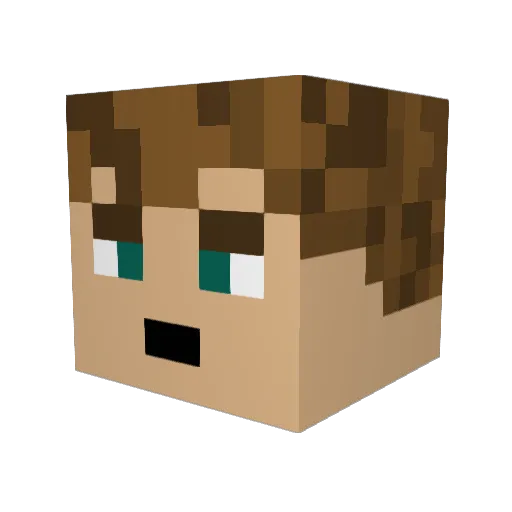 Heather46 Minecraft avatar head, 3D render