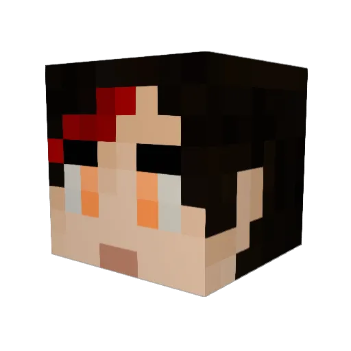 HeatherRose Minecraft avatar head, 3D render