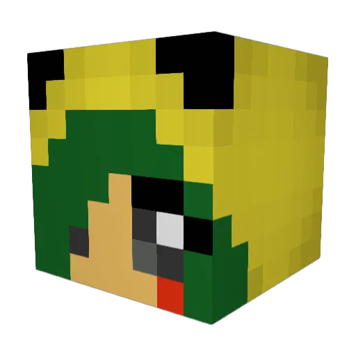 HeatherSFF Minecraft avatar head, 3D render