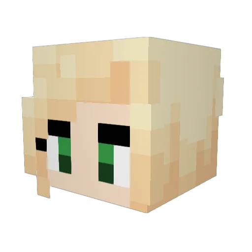 Heatherjboo Minecraft avatar head, 3D render