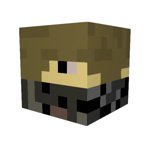Heats97 Minecraft avatar head, 3D render