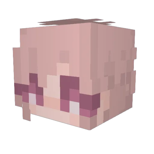HeavChen Minecraft avatar head, 3D render