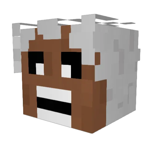 HeavenLong Minecraft avatar head, 3D render