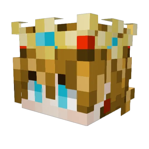 HeavenOfLight Minecraft avatar head, 3D render