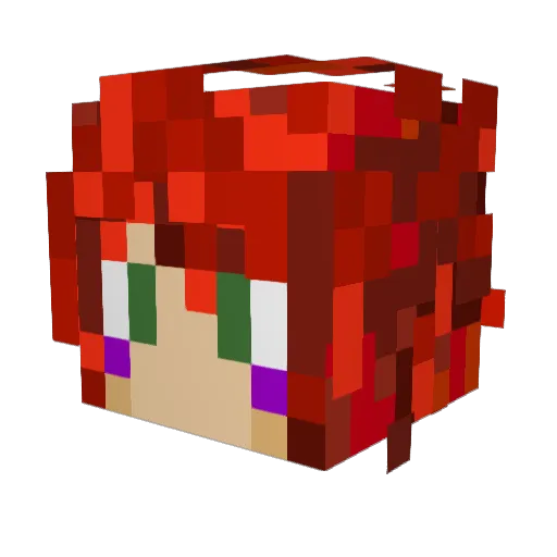 HeavenStardust Minecraft avatar head, 3D render