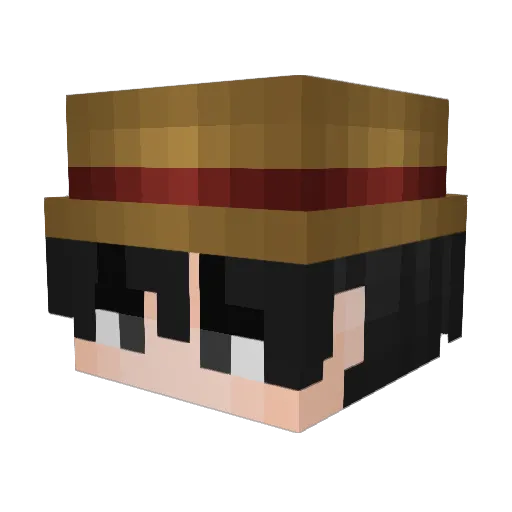 HeavenTM Minecraft avatar head, 3D render