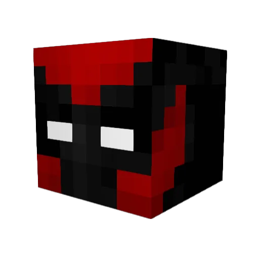 Heavenbomb Minecraft avatar head, 3D render