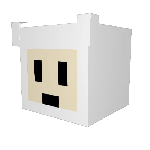 Heavendemon Minecraft avatar head, 3D render